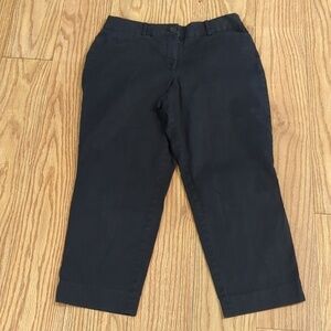 Talbots The Perfect Crop black straight-leg curvy cropped pants women's size 10
